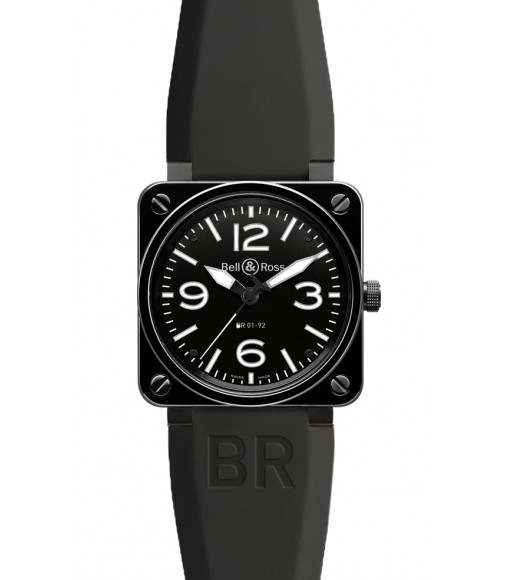 Bell & Ross Automatic 46mm Mens Watch Replica BR 01-92 CERAMIC BLACK